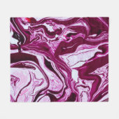 Magenta marmeren textuur: Abstracte vloeibare kuns Fleece Deken (Voorkant (Horizontaal))