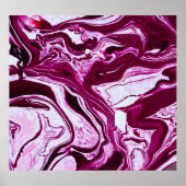 Magenta marmeren textuur: Abstracte vloeibare kuns Poster (Voorkant)