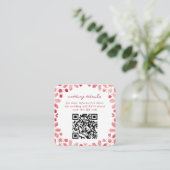 Magenta Marokkaanse Tegels QR Code Bruiloft Informatiekaartje (Staand voorkant)