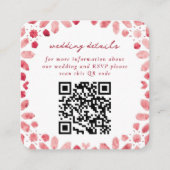 Magenta Marokkaanse Tegels QR Code Bruiloft Informatiekaartje (Voorkant)