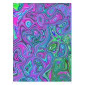 Magenta met marmering en Lime Green Groovy Abstrac Tafelkleed (Voorkant)