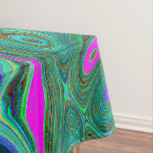 Magenta met marmering en Lime Green Groovy Abstrac Tafelkleed (Voorbeeld)