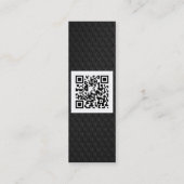 Magenta Metallic Elegance met QR code verticaal Mini Visitekaartje (Achterkant)