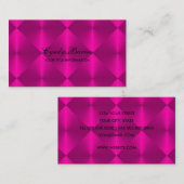 Magenta Metallic look Diamond Tegels Visitekaartje (Voorkant / Achterkant)