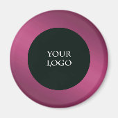 Magenta Metallic Zakelijk Logo Promo Magneet (Voorkant)
