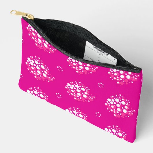 Magenta Minimaal Stippenpatroon Ontwerp Etui (Open)