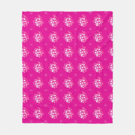 Magenta Minimal Dot Pattern Design Fleece Deken