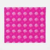 Magenta Minimal Dot Pattern Design Fleece Deken (Voorkant (Horizontaal))
