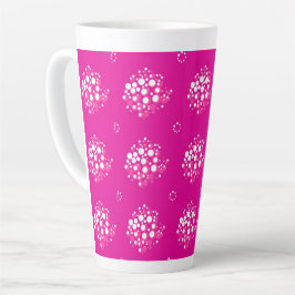 Magenta Minimal Dot Pattern Design Latte Mok