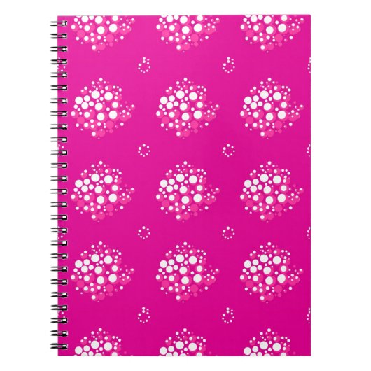 Magenta Minimal Dot Pattern Design Notitieboek (Voorkant)