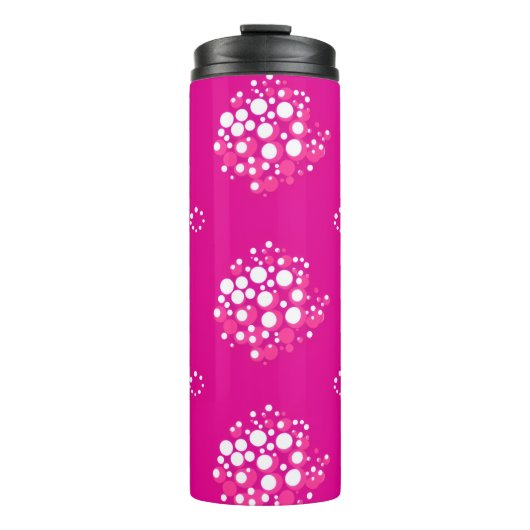 Magenta Minimal Dot Pattern Design Thermosbeker (Voorkant)