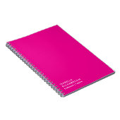 Magenta minimalistisch aangepast notitieboek (Rechterzijde)