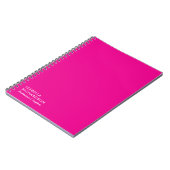Magenta minimalistisch aangepast notitieboek (Linkerzijde)