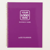 Magenta Modern Professioneel Wit Zakelijk Logo Planner (Voorkant)