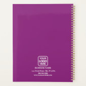 Magenta Modern Professioneel Wit Zakelijk Logo Planner (Achterkant)