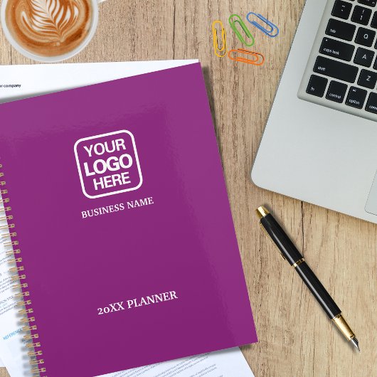 Magenta Modern Professioneel Wit Zakelijk Logo Planner