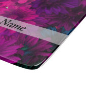 Magenta moderne bloemen snijplank (Hoek)