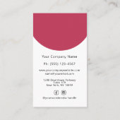 Magenta Moderne Fotoboog Make-up Schoonheidsindust Visitekaartje (Achterkant)