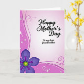 Magenta Moederdag Sterkaart Kaart (Gele Bloem)