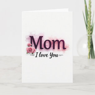 Magenta Moederdagkaart Liefde Kaart