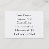 Magenta monogrammed damask visitekaartje (Achterkant)