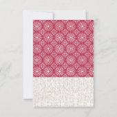 Magenta Moroccan floral rsvp bruiloft Kaart (Achterkant)