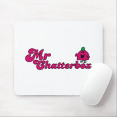 Magenta Mr Chatterbox Logo Muismat (Met muis)
