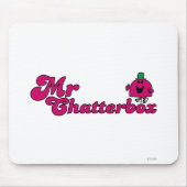 Magenta Mr Chatterbox Logo Muismat (Voorkant)