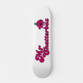 Magenta Mr Chatterbox Logo Persoonlijk Skateboard (Voorkant)