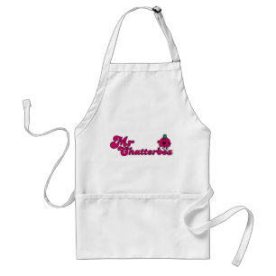 Magenta Mr Chatterbox Logo Standaard Schort