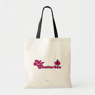 Magenta Mr Chatterbox Logo Tote Bag
