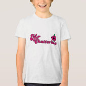 Magenta Mr Chatterbox Logo Tri-Blend Shirt (Voorkant)