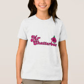 Magenta Mr Chatterbox Logo Tri-Blend Shirt (Voorkant)