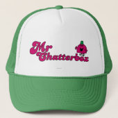 Magenta Mr Chatterbox Logo Trucker Pet (Voorkant)