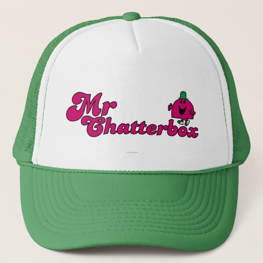Magenta Mr Chatterbox Logo Trucker Pet (Voorkant)