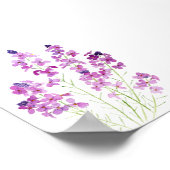 magenta muurbloemen waterverf poster (Hoek)