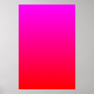 Magenta naar Rode Gradiënt Poster