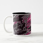 Magenta Neon Geometrie — Abstracte Kunst Mok (Links)