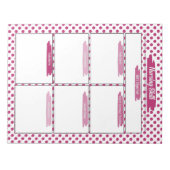 Magenta Nursing Student Skills Sjabloon Notitieblok (Voorkant)