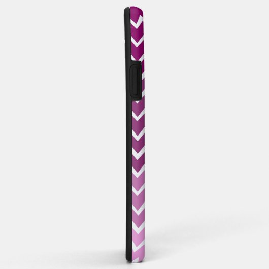 Magenta Ombre Chevron Aangepaste iPhone Case (Achterkant/rechts)