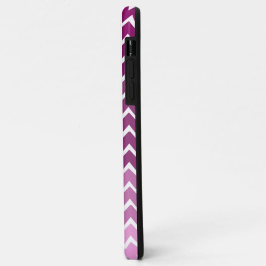 Magenta Ombre Chevron Aangepaste iPhone Case (Achterkant/links)