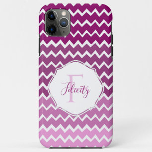 Magenta Ombre Chevron Aangepaste iPhone Case