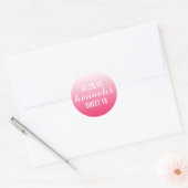 Magenta Ombre Gradient Sweet Sixteen Favor Sticker (Envelop)