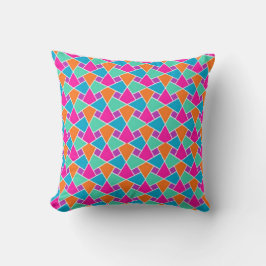 Magenta, Orangem Aqua, Turquoise Islamic Pattern Kussen