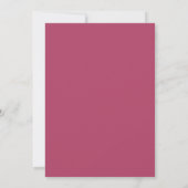 Magenta Oranje Bloesem Bruiloft Kaart (Achterkant)