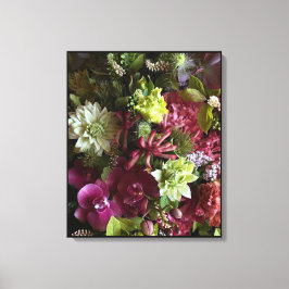 Magenta Orchid Botanical Art Canvas Afdruk