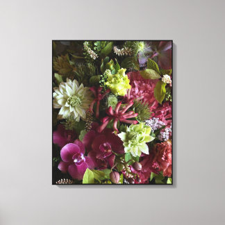 Magenta Orchid Botanical Art Canvas Afdruk
