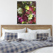 Magenta Orchid Botanical Art Canvas Afdruk (Insitu (Slaapkamer))