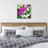 Magenta Orchideeën Verpakt Canvas Afdruk (Insitu (Slaapkamer))