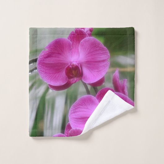 Magenta Orchids Bad Handdoek (Wasdoekje)